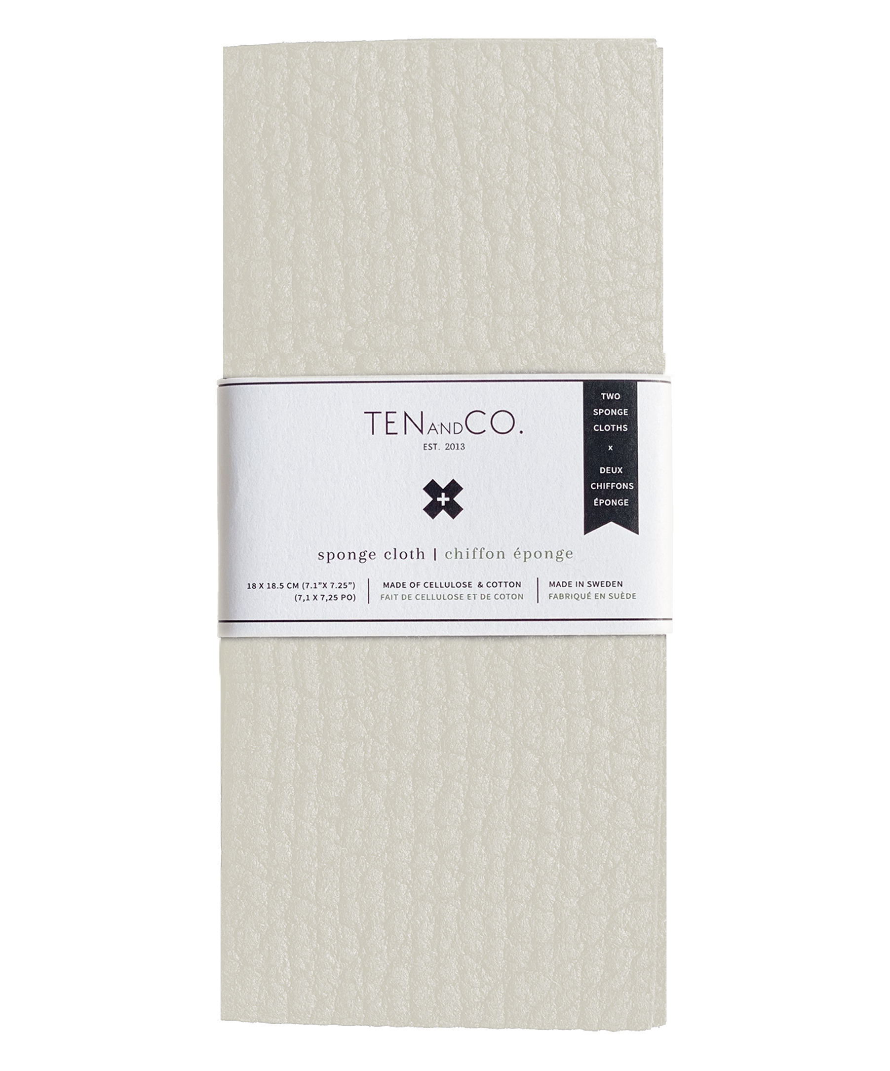 Taupe + Evergreen Solid Sponge Cloth | 2 Pack
