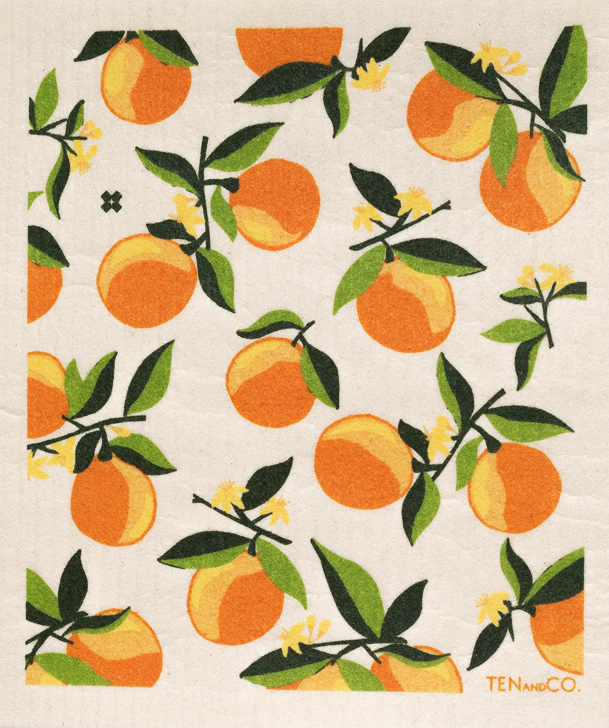 Ten and Co. Orange Blossom Sponge Cloth