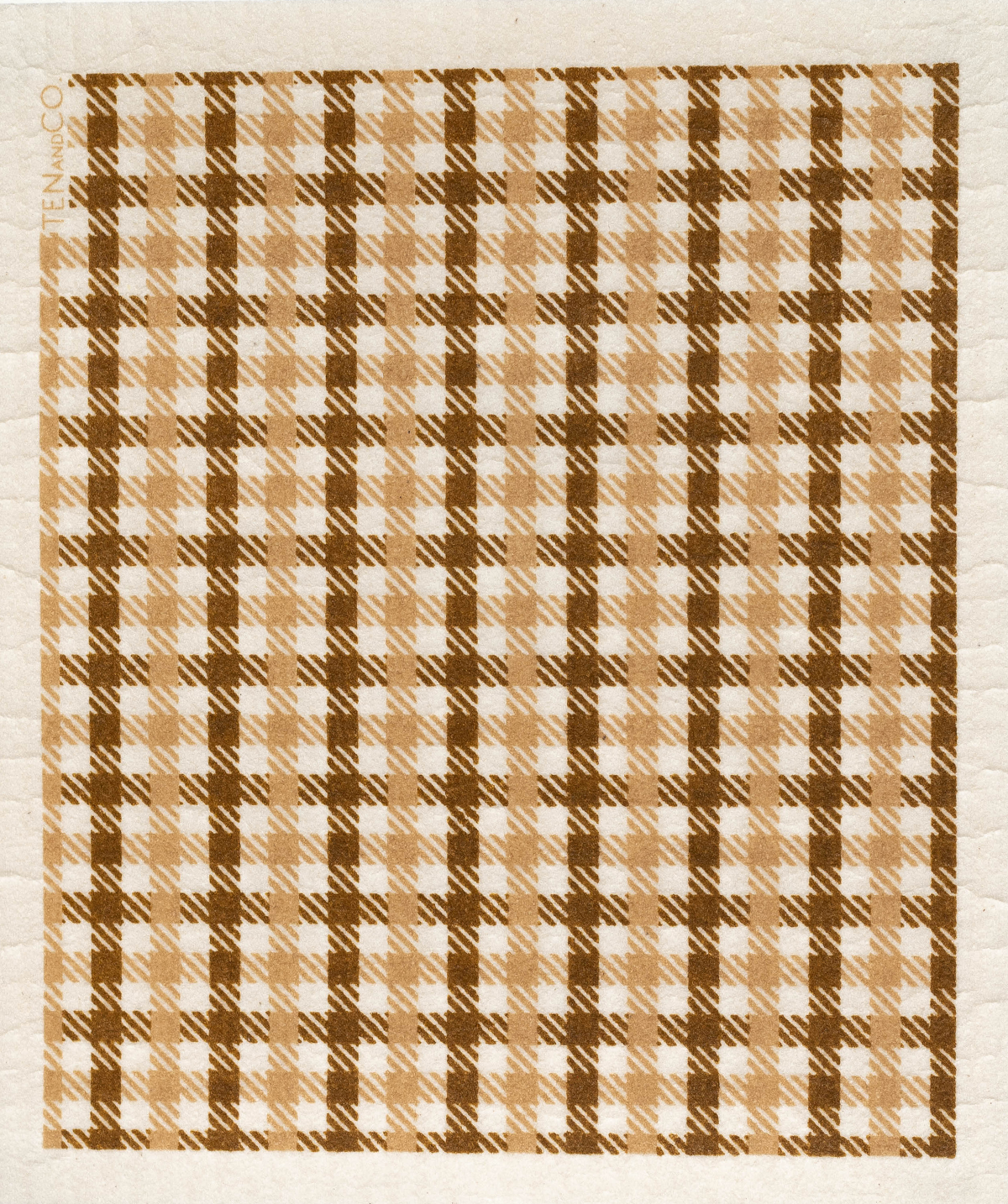 Plaid Butterscotch Sponge Cloth