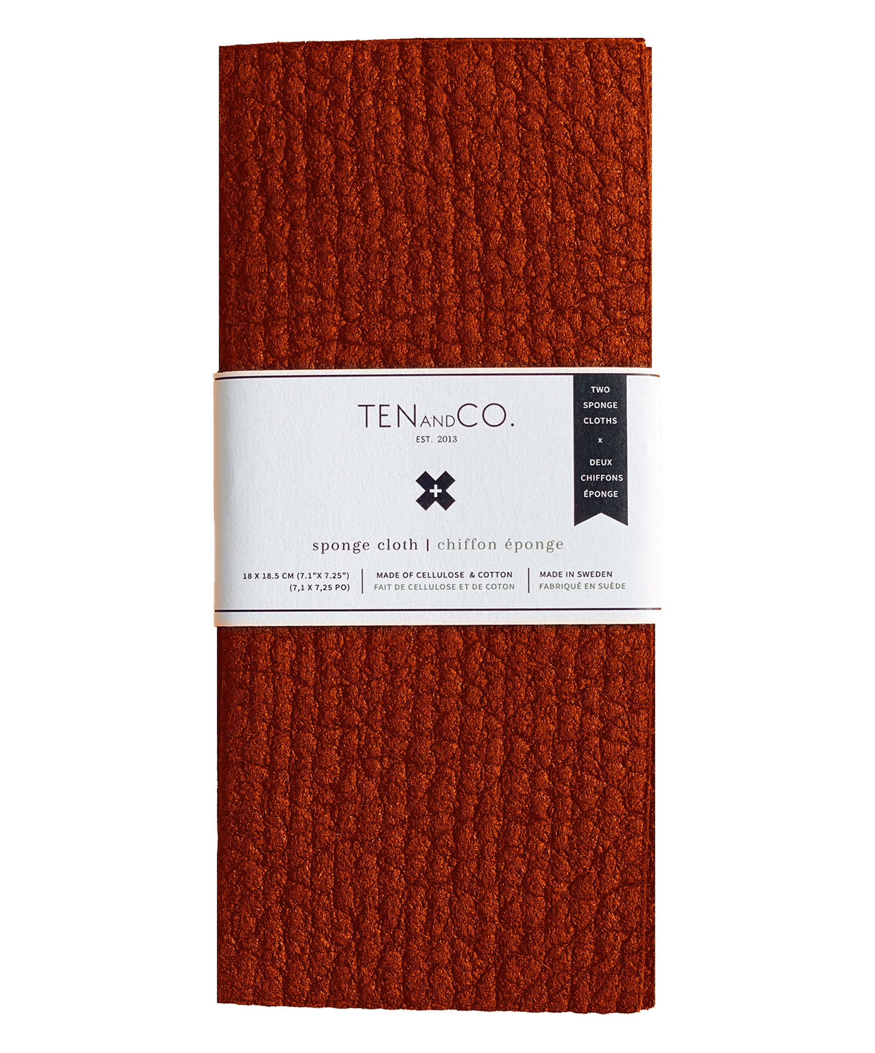 Rust Solid Sponge Cloth | 2 Pack