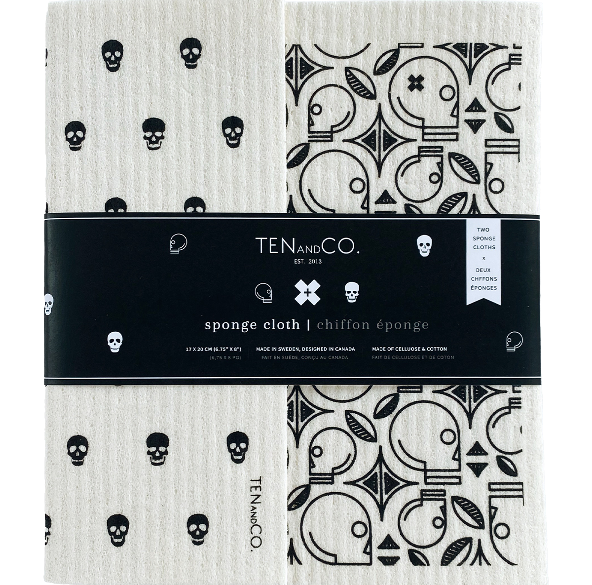 Skull Collection Sponge Cloths | 2 Pack