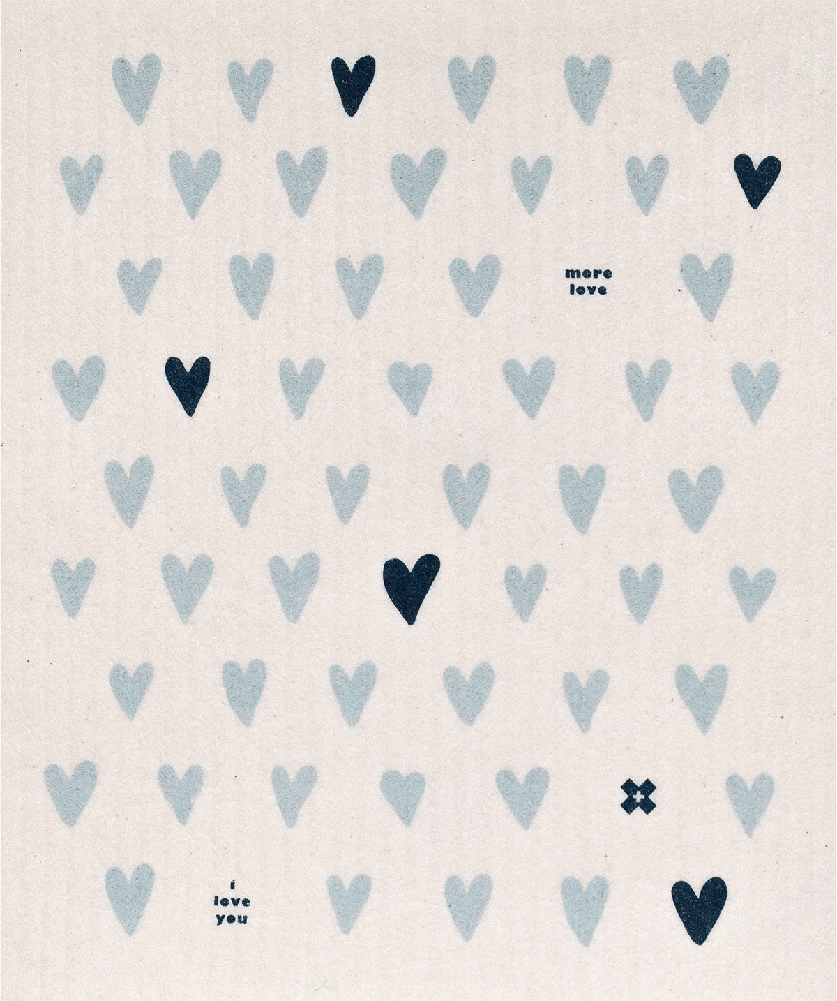 Ten and Co. Tiny Hearts Sponge Cloth in Blue