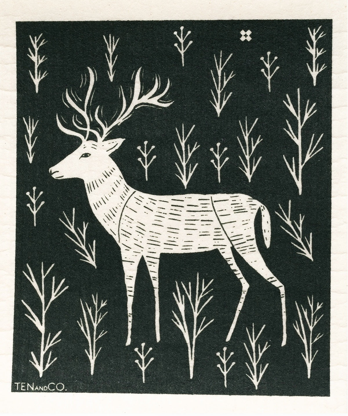 Ten and Co. Stag Sponge Cloth