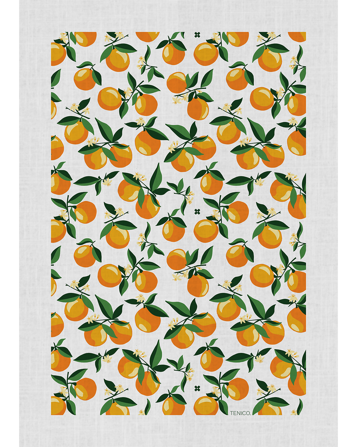Orange Blossom Sponge Cloth + Tea Towel Set