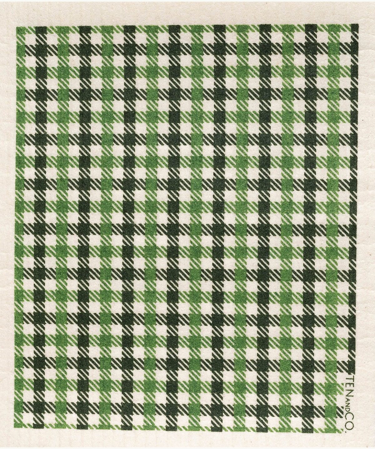 Ten and Co. Plaid Sponge Cloth in Green