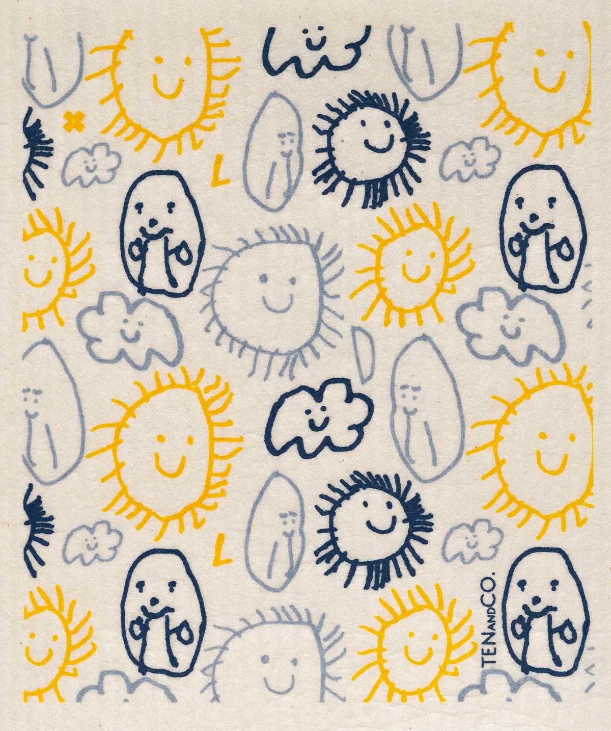 Sun, Clouds, and Potato People