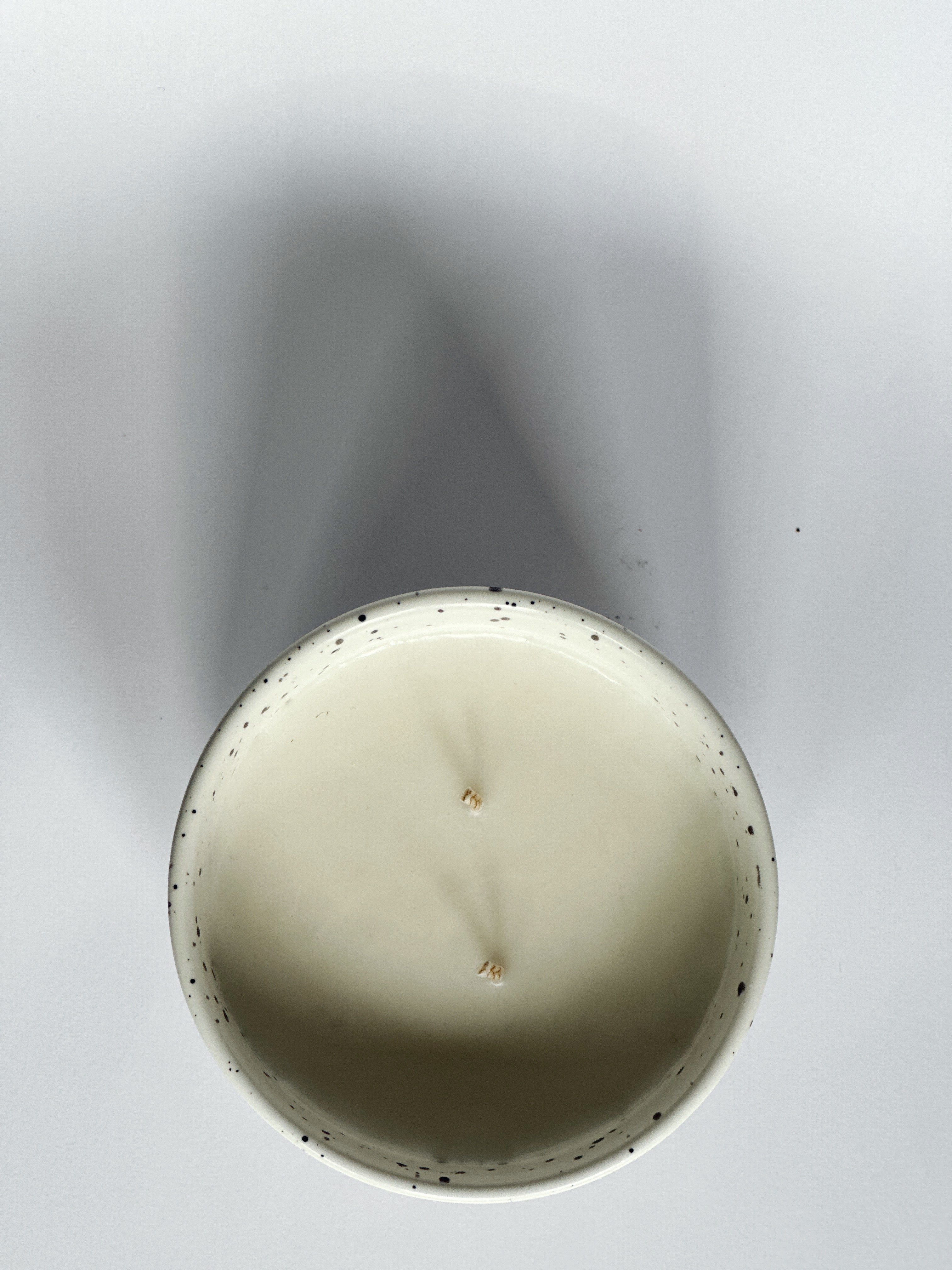 Ceramic White Speck | Double Wick Soy Candle 8 oz