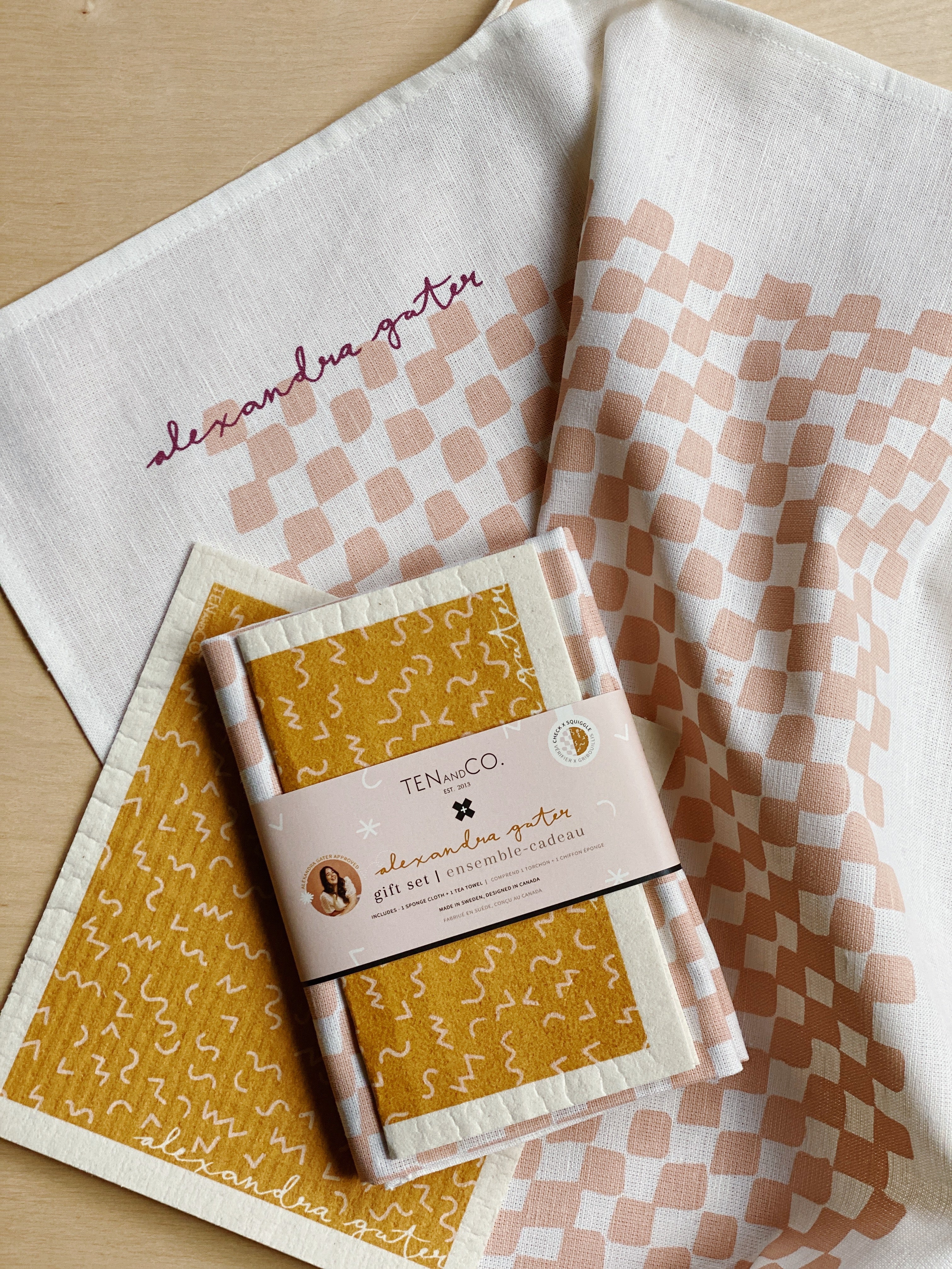 Alexandra Gater Tea Towel + Sponge Cloth Set
