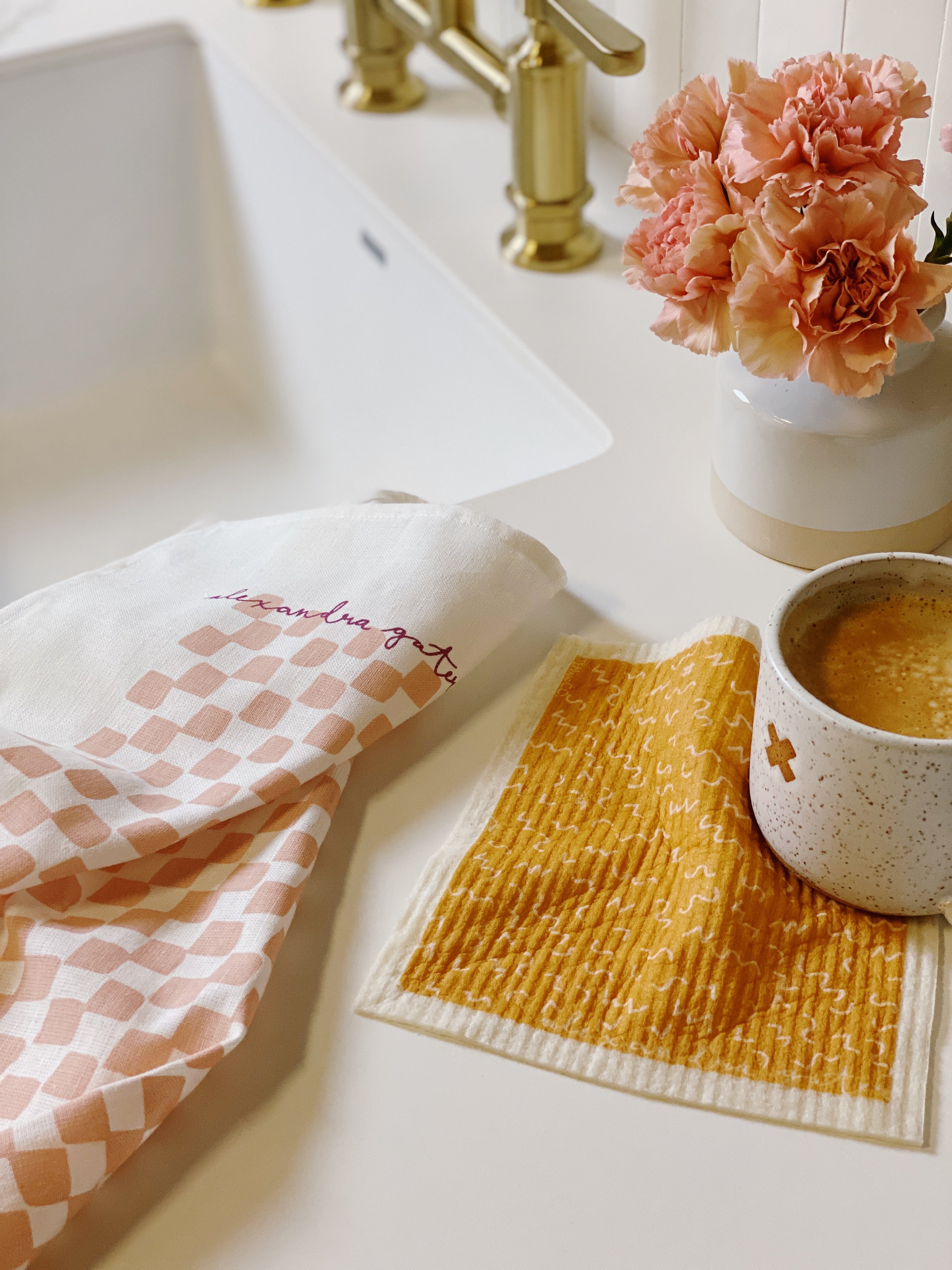 Alexandra Gater Tea Towel + Sponge Cloth Set